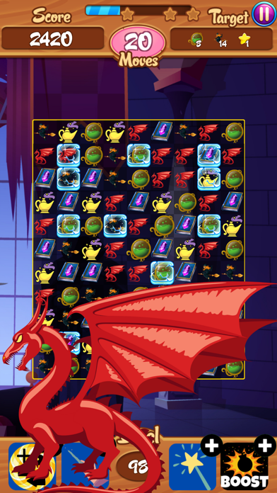 Lost Magic Throne saga Match3 Screenshot