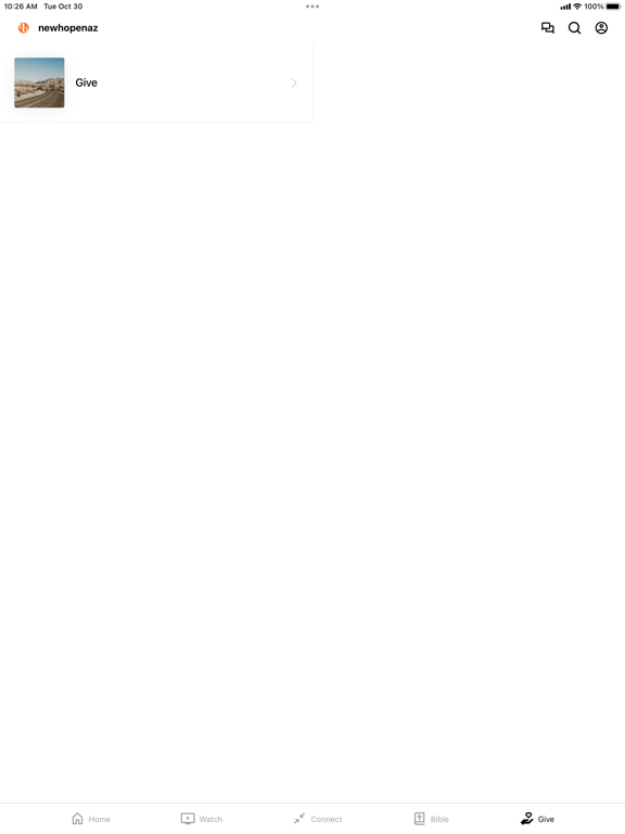 NewHopeNaz Church iPad screenshot 4 - Education app