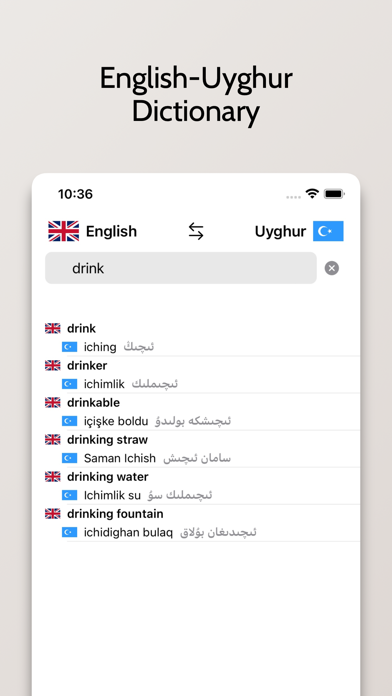 Uyghur-English Dictionary Screenshot