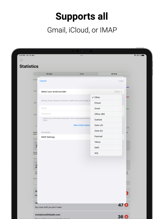 Delete Emails & Cleaner iPad screenshot 4 - Productivity app