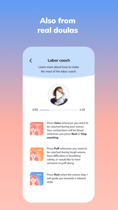 Doula Contraction Labor Coach Screenshot