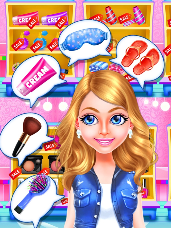 Chic Girls Shopping Mall Day