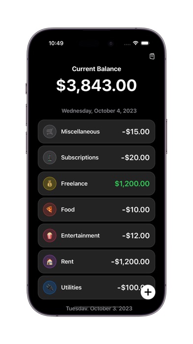 ExpenseLogger -Spending Habits Screenshot