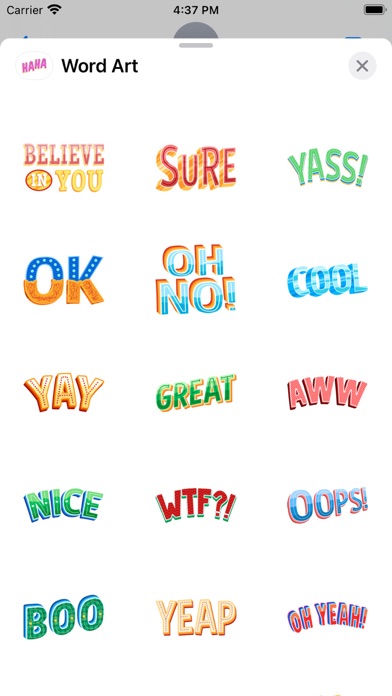 Word Art Chat Stickers Screenshot