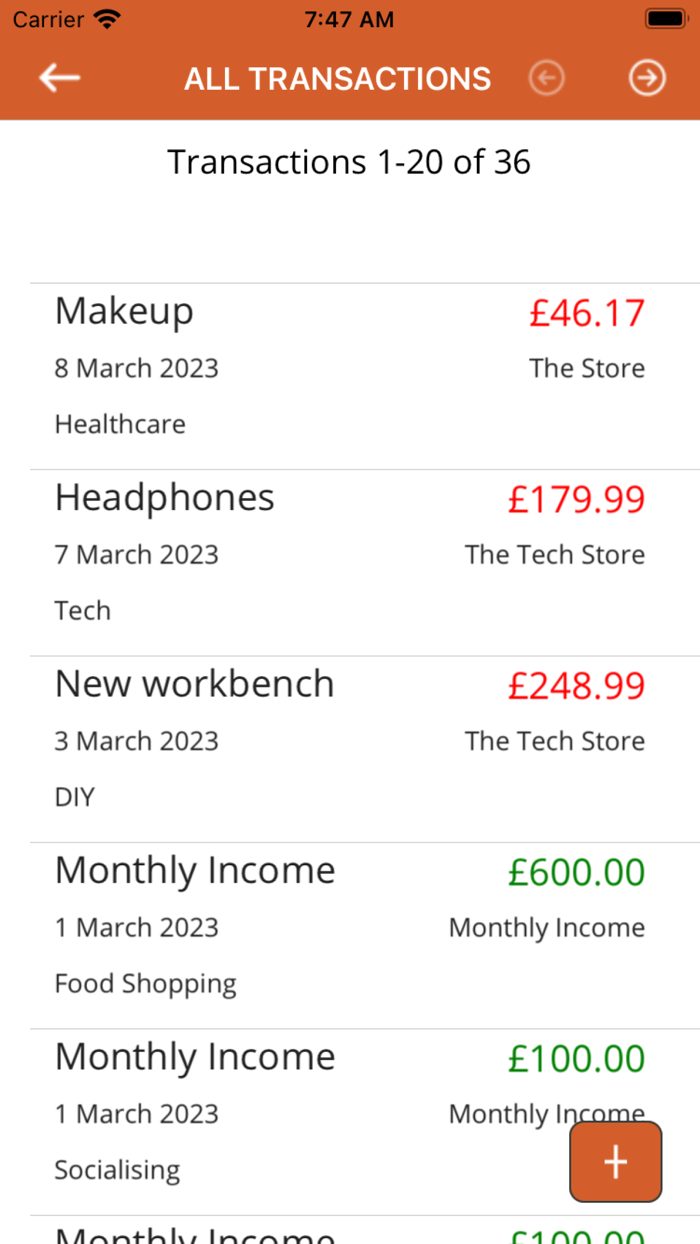EasyBudget Finance Tracker
