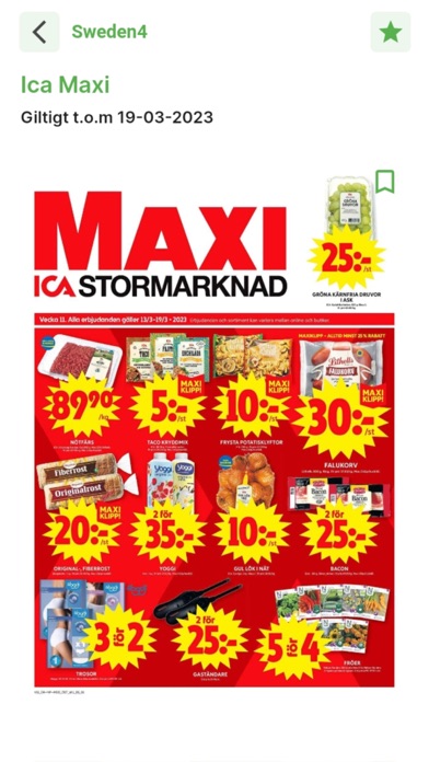 Sweden4 veckans erbjudanden Screenshot