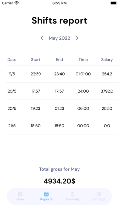 My salary tracker Screenshot