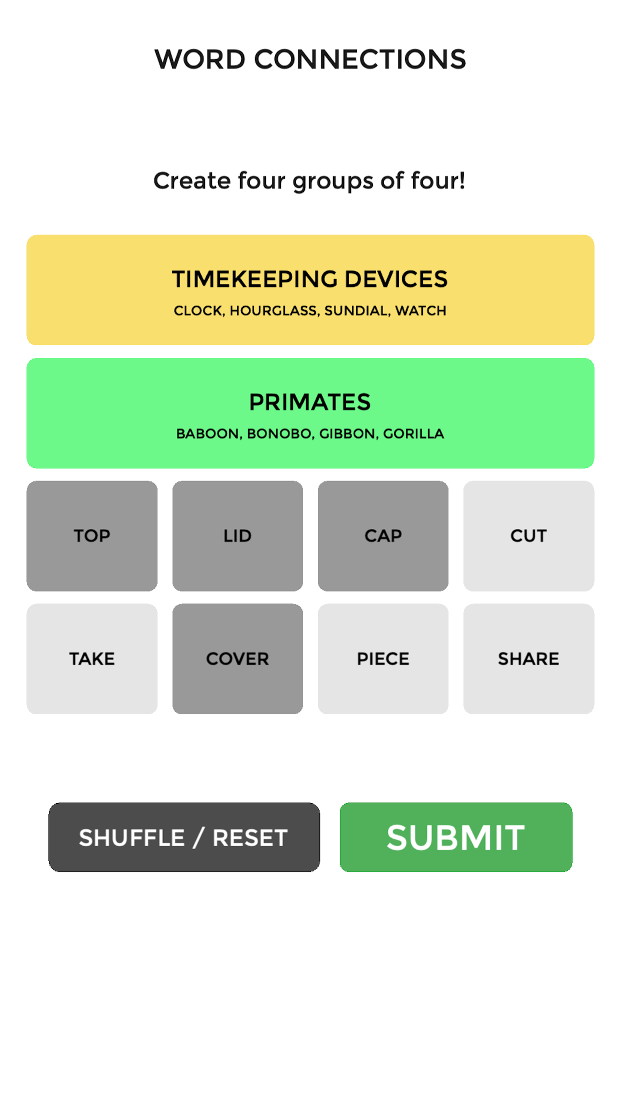 Connections - Word Game screenshot 2
