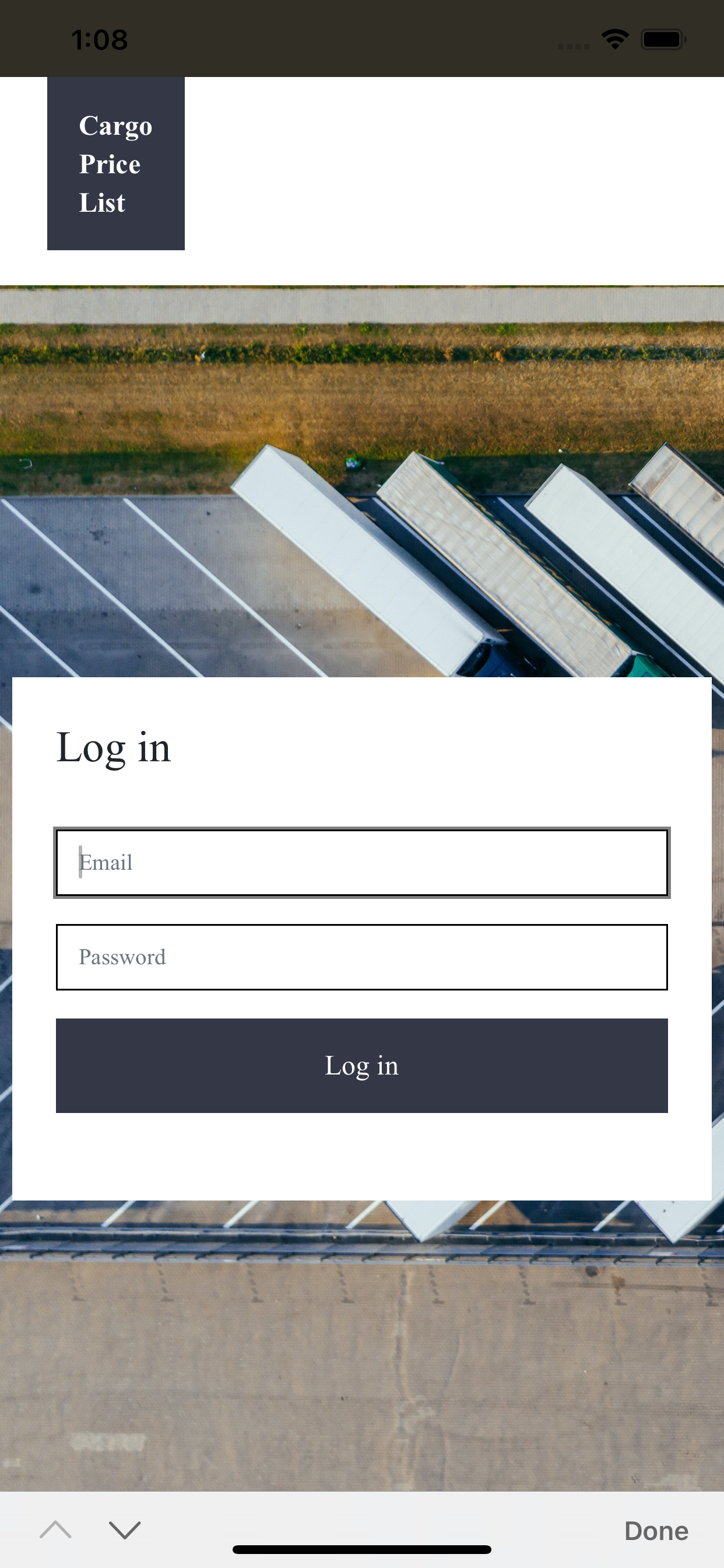 CargoPriceList