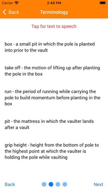 HVE Pole Vault Chart