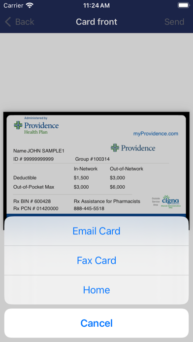Providence E-Card Screenshot
