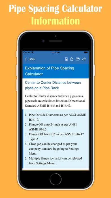Pipe Spacing Calculator Screenshot