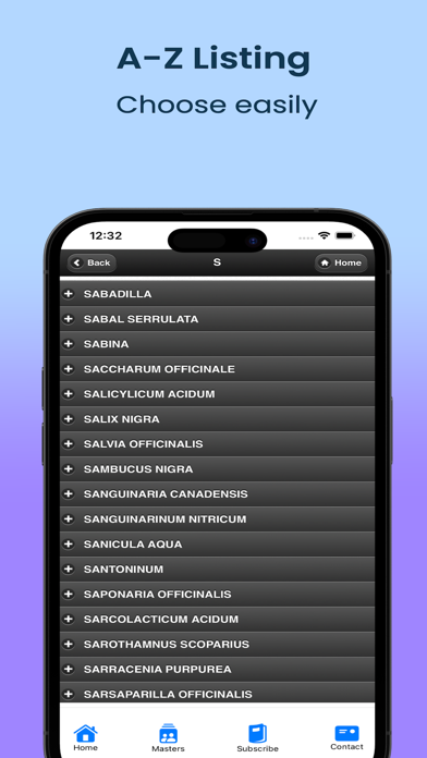 Homeopathy Materia Medica Screenshot