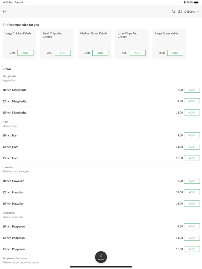 Pizza Delight Sleaford.