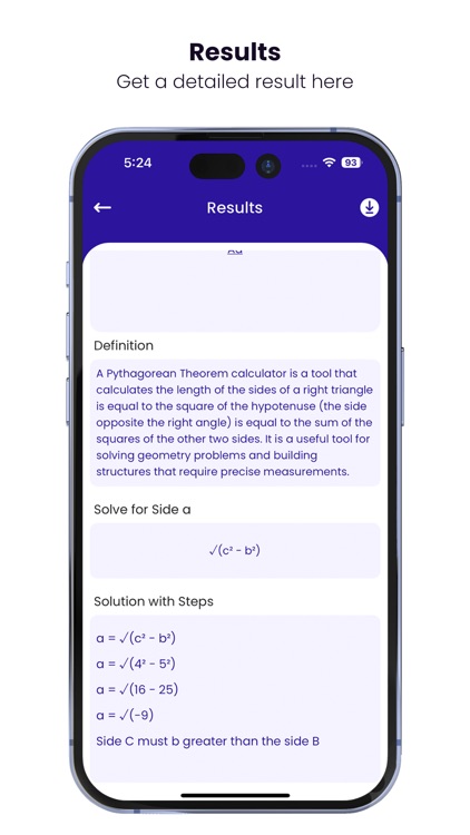 Pythagorean Theorem Calc App