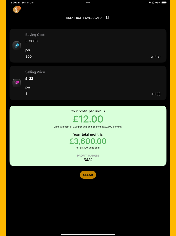 Simple Profit Calculator
