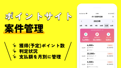 ポイ活記録 - ポイント獲得状況を一元管理 Screenshot