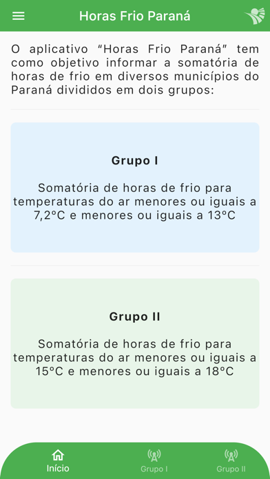 Horas Frio Paraná Screenshot