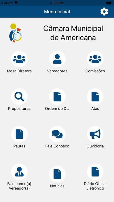 Câmara Municipal de Americana Screenshot