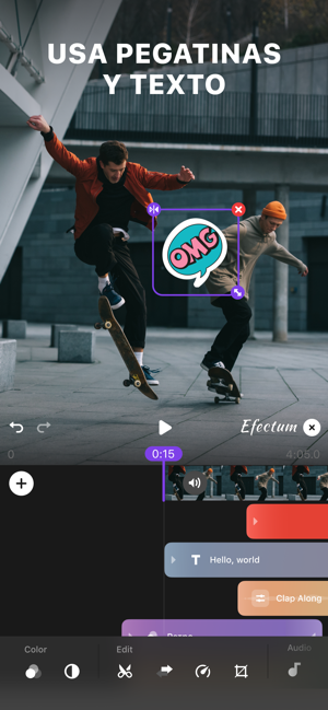 ‎Efectum: Hacer videos + musica Screenshot
