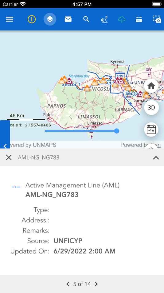 #3. Unite Aware Maps UNFICYP (iOS) 由: United Nations Global Service Centre