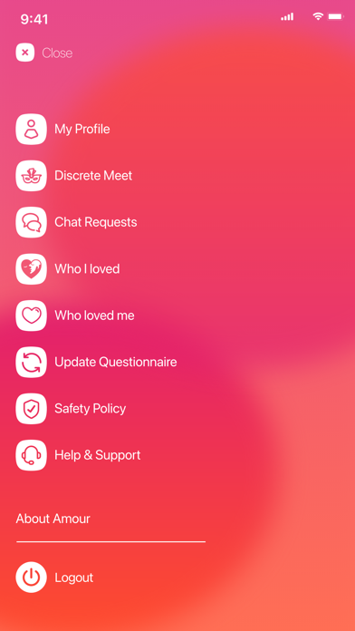 Amour Dating App Screenshot
