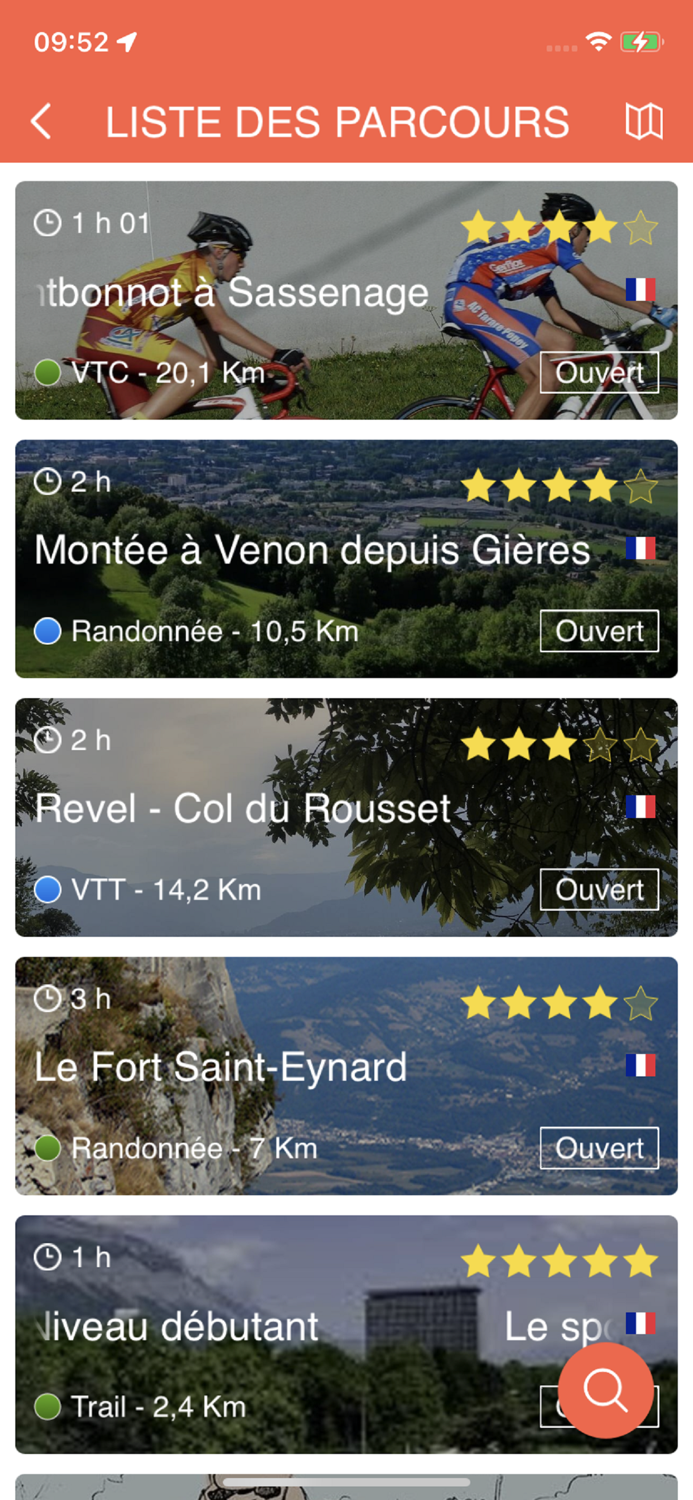 Mhikes geo-guided hikes.