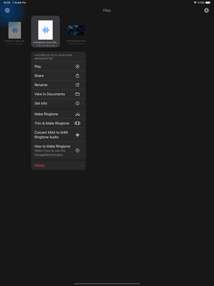 Video to .M4A and Ringtone Maker