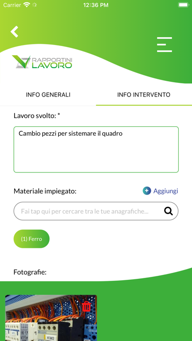 Rapportini Lavoro Screenshot