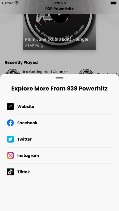 939 Powerhitz iPhone screenshot 3 - Music app