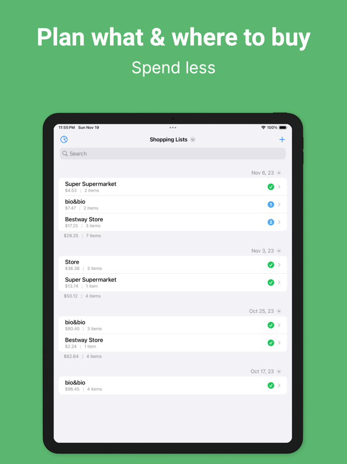 Shopping List - Bread and Milk