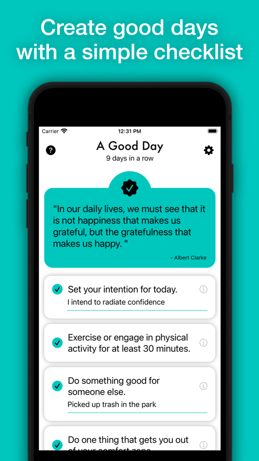 #1. A Good Day: Daily To Do List (iOS) 由: Shannon Bolick