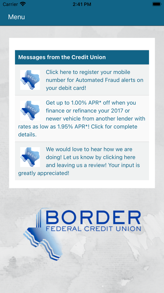 #2. Border FCU Mobile (iOS) 由: Border Federal Credit Union