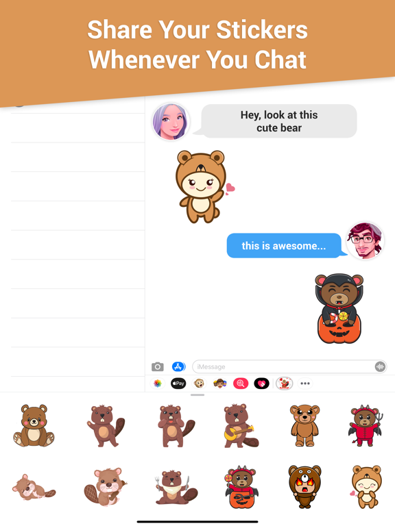 Screenshot #6 pour The Beaver and Bear Emojis