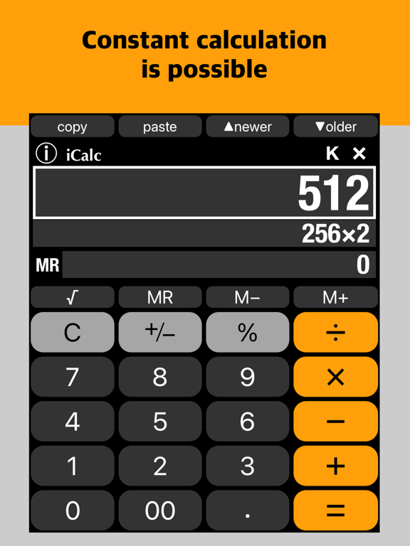 Simple Calculator - iCalc iPad screenshot 4 - Utilities app
