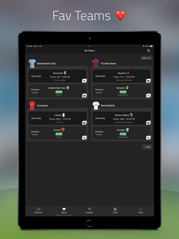Jdwal - Soccer Simply iPad screenshot 2 - Sports app