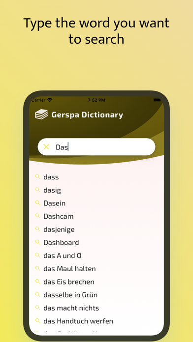 Gerspa Dictionary Screenshot