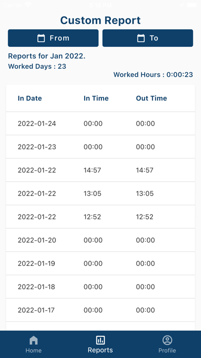 QBC Attendance Screenshot