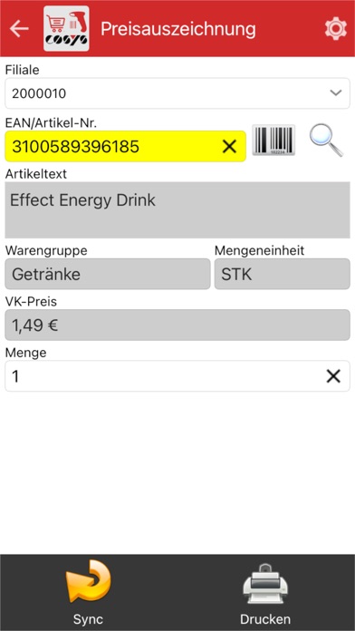 COSYS POS Food Retail Screenshot
