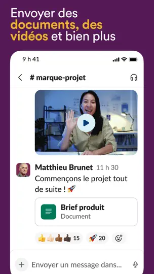 Capture d'écran de Slack Pour Intune sur iPhone 4