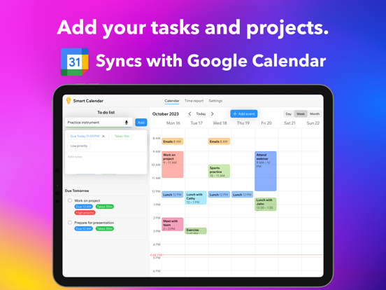 SmartCal – AI Calendar & Chat iPad screenshot 1 - Lifestyle app