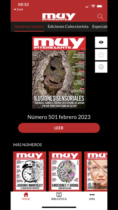 Muy Interesante Revistas Screenshot