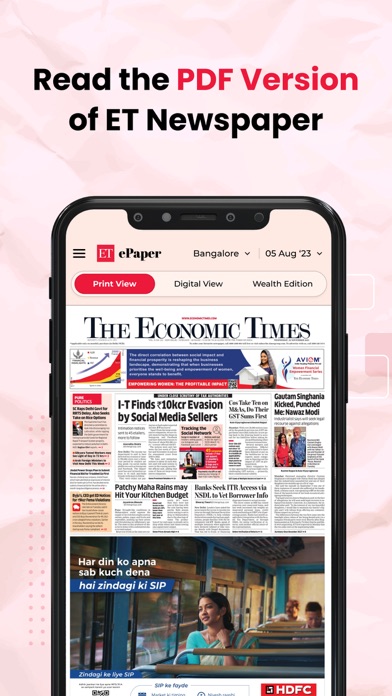 Economic Times Newspaper App Screenshot