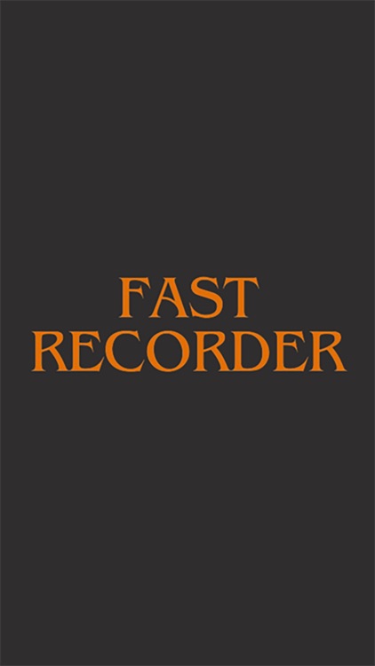 Fast nice audio recorder