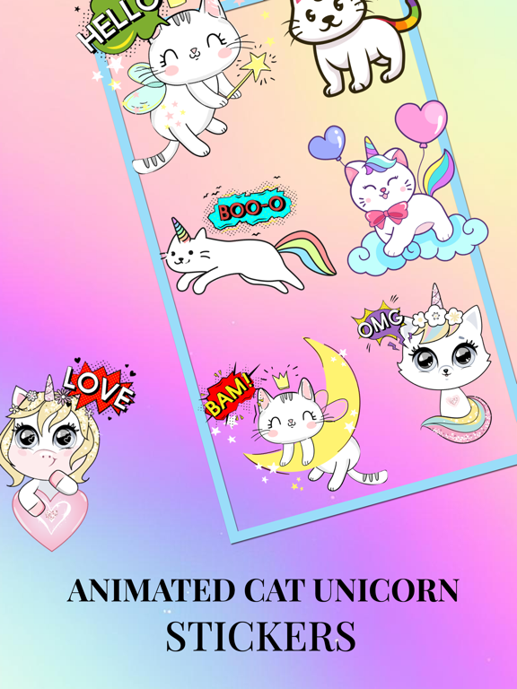 Screenshot #5 pour Animated Cat Unicorn Stickers
