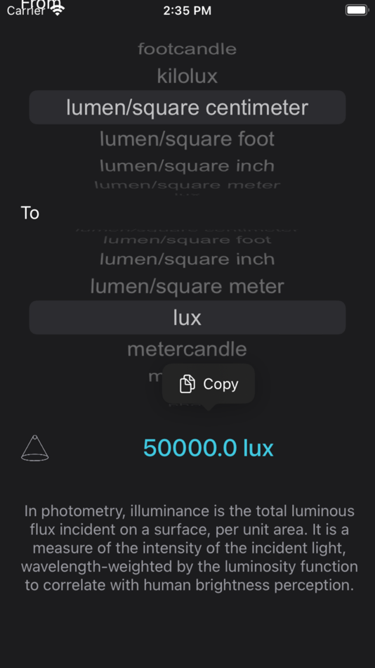 #2. Illuminance Conversion (iOS) 由: Nitrio
