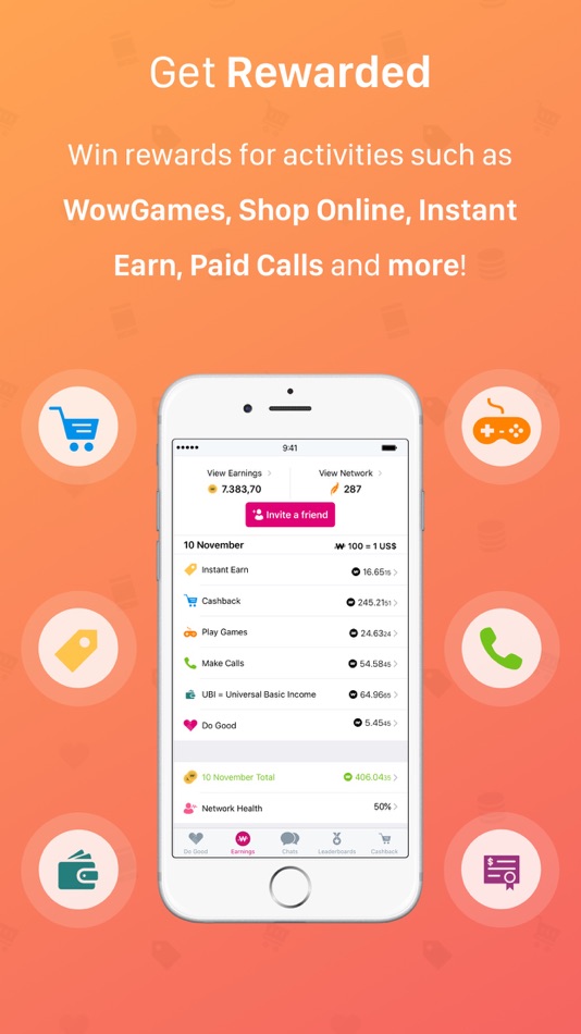 #2. WowApp - Earn. Share. Do Good. (iOS) 由: YouWowMe Limited