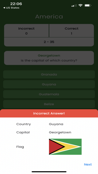 Quiz Capitals of the world Screenshot