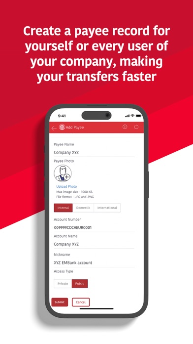 EMBank Mobile Screenshot