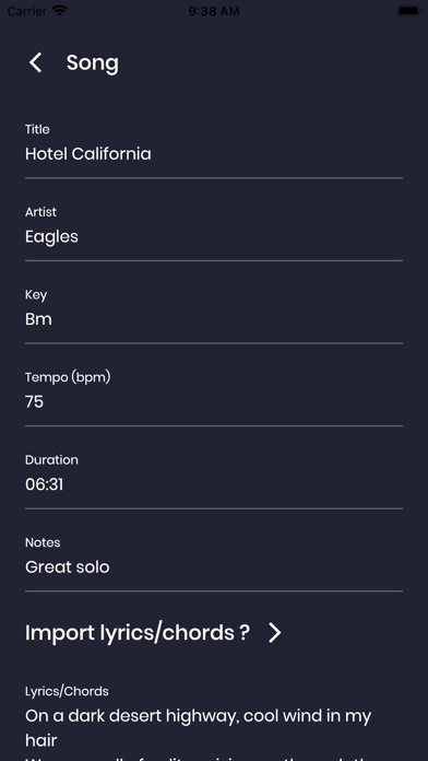 Songlist Plus Screenshot